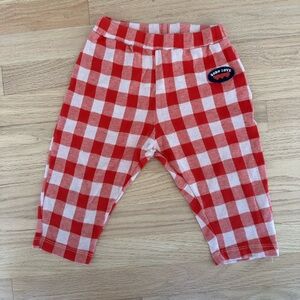 Bobo Choses Red and White Checkered Baby Pants